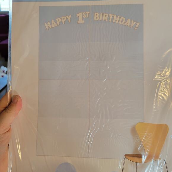 Blue 1st Birthday Party Kit - Backdrop, Table Decorations, 100 Balloons Set - Picture 13 of 16